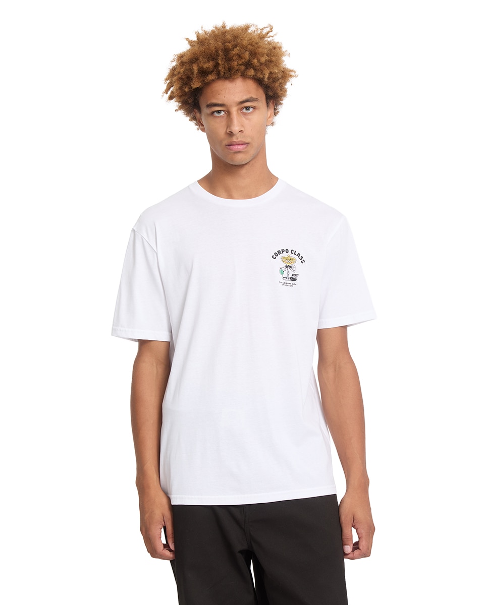 Imagen 1 de Camiseta de hombre de manga corta y cuello redondo - Volcom - Blanco Blanco