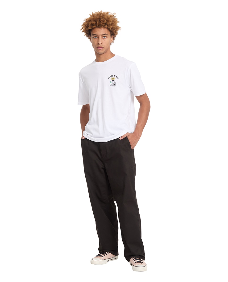 Imagen 3 de Camiseta de hombre de manga corta y cuello redondo - Volcom - Blanco Blanco