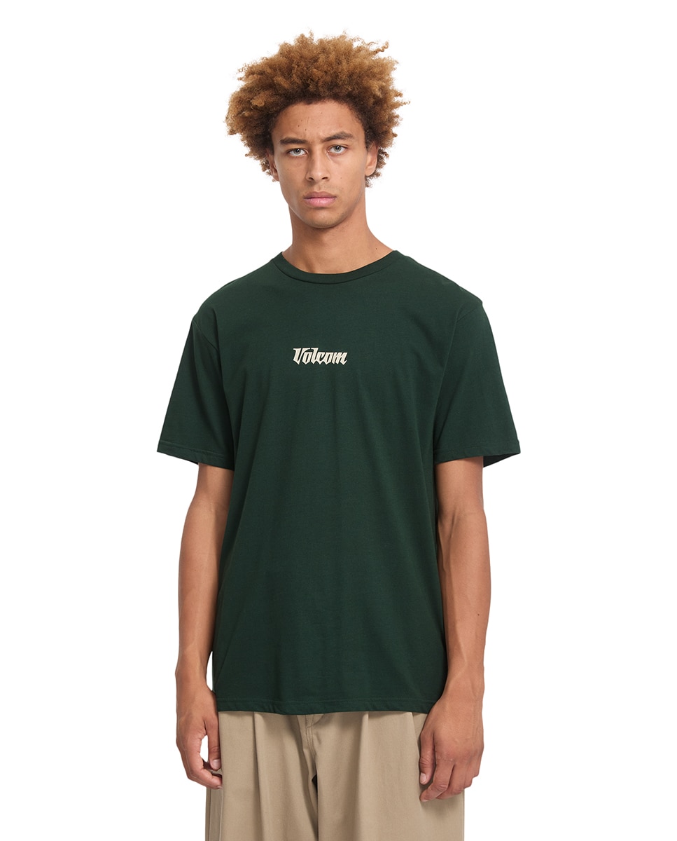 Imagen 1 de Camiseta de hombre de manga corta y cuello redondo - Volcom - Verde oscuro Verde oscuro