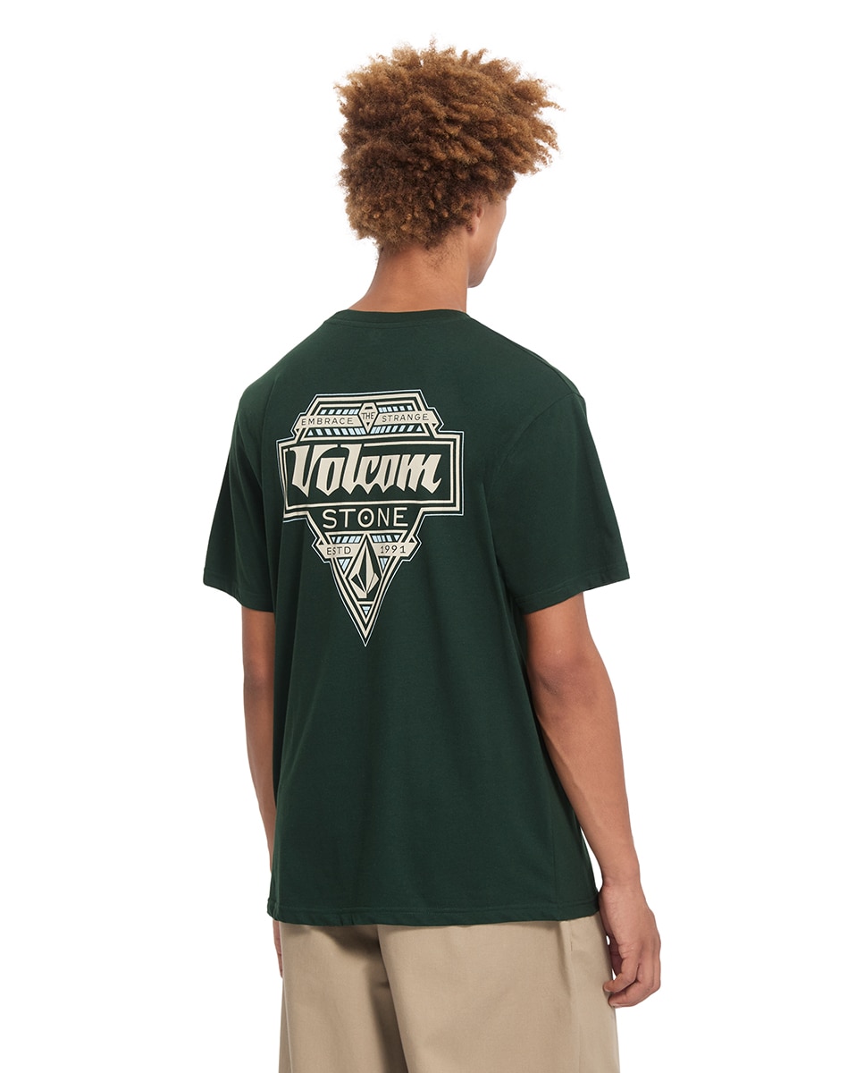 Imagen 2 de Camiseta de hombre de manga corta y cuello redondo - Volcom - Verde oscuro Verde oscuro