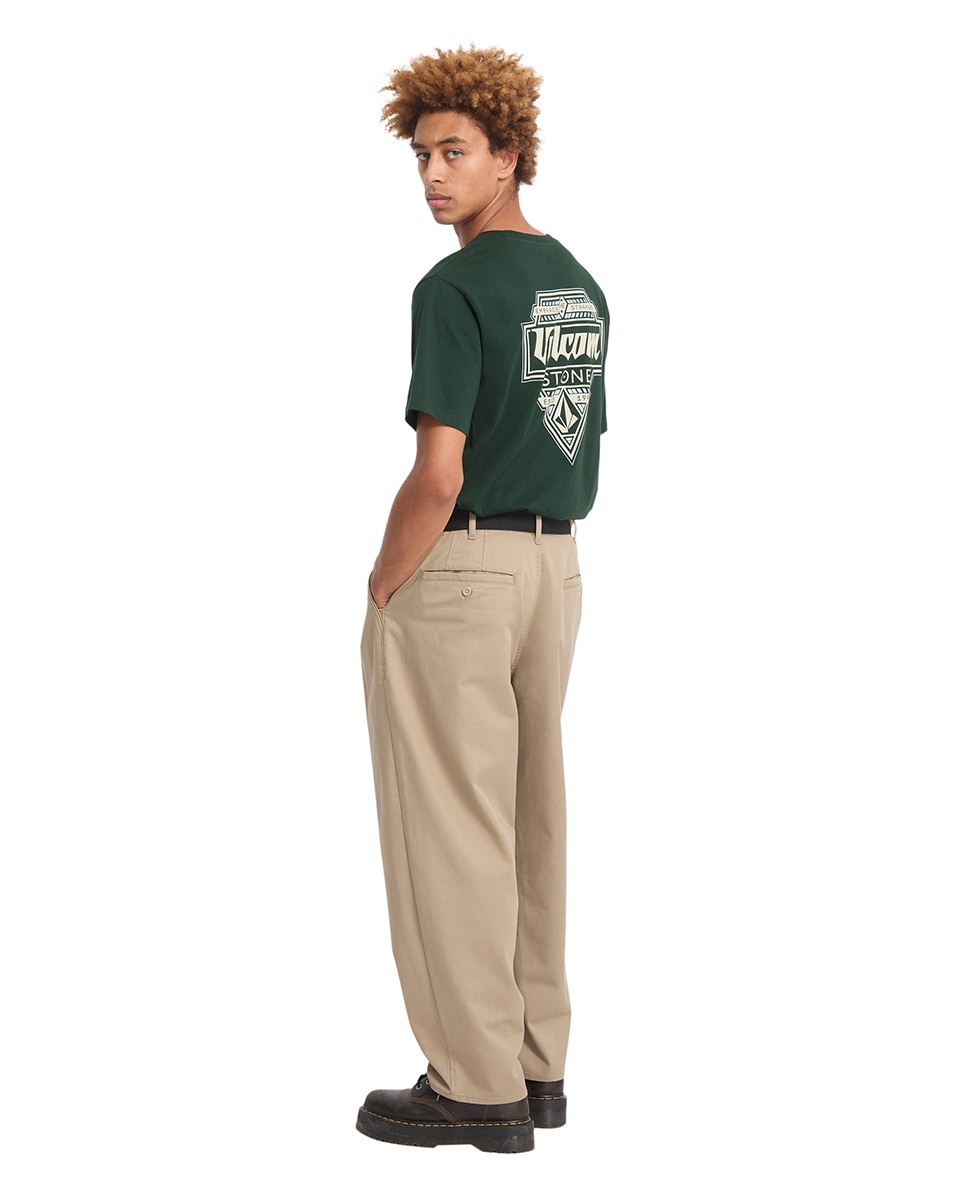 Imagen 3 de Camiseta de hombre de manga corta y cuello redondo - Volcom - Verde oscuro Verde oscuro