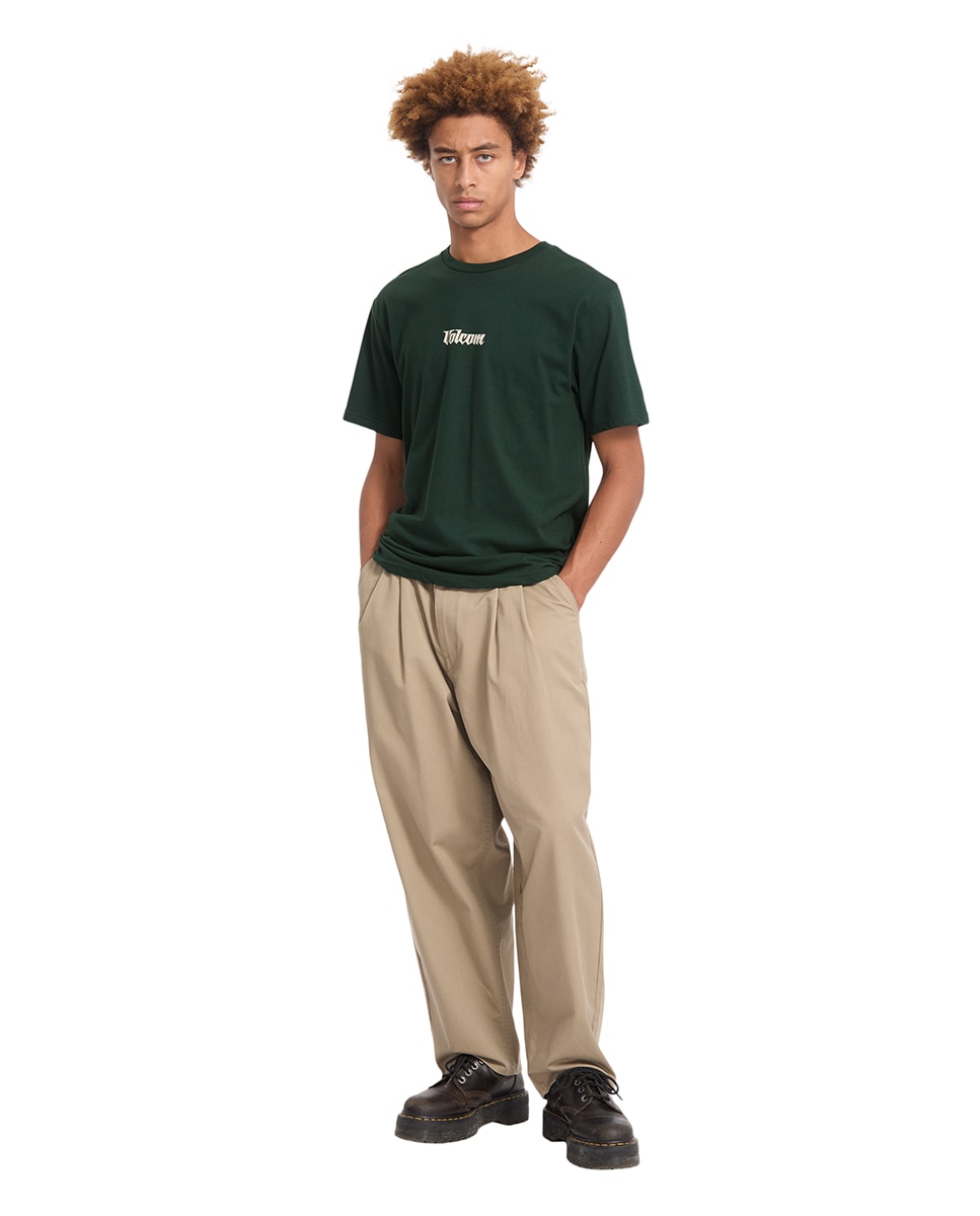 Imagen 5 de Camiseta de hombre de manga corta y cuello redondo - Volcom - Verde oscuro Verde oscuro