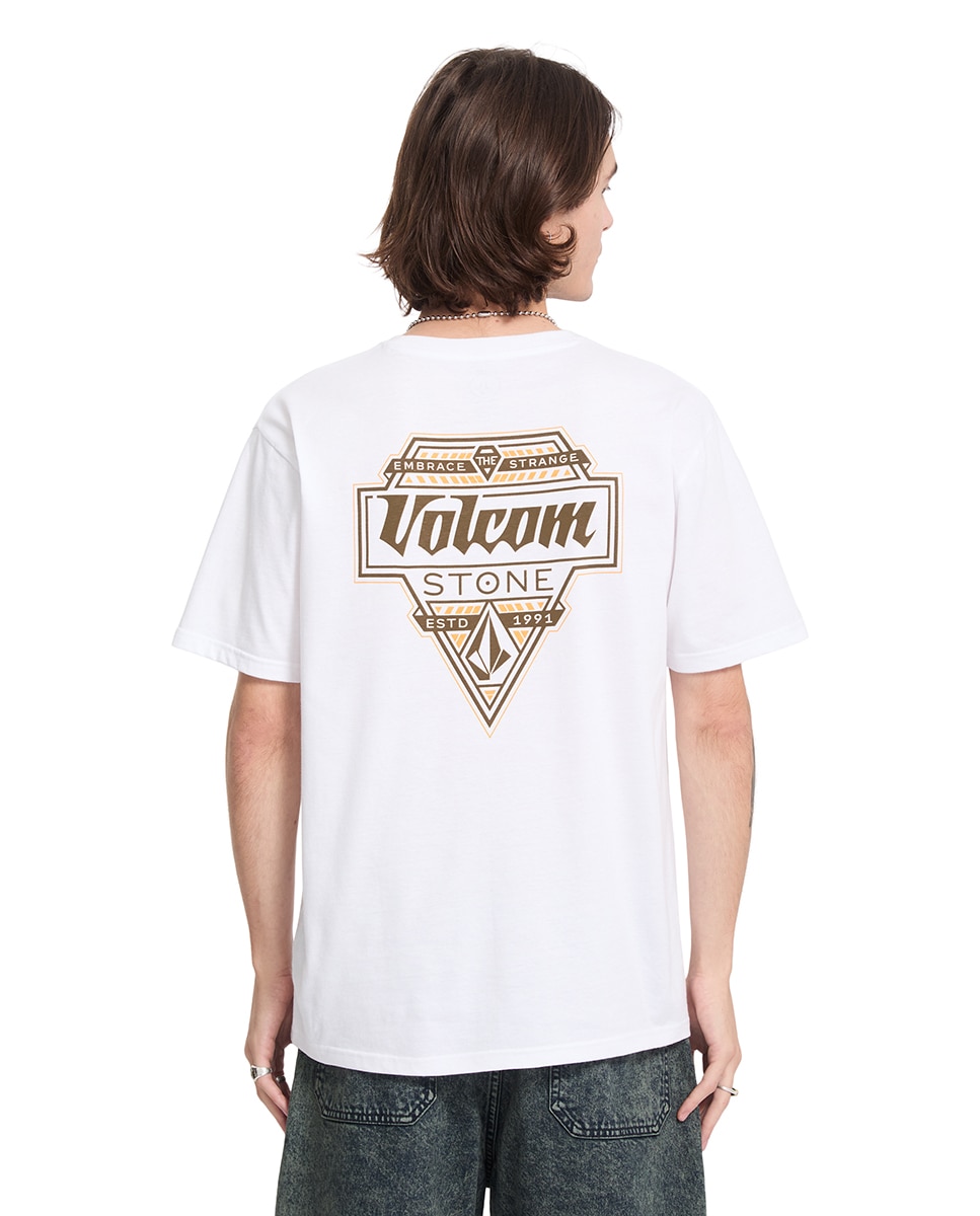 Imagen 2 de Camiseta de hombre de manga corta y cuello redondo - Volcom - Blanco Blanco