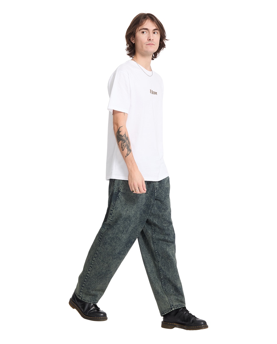 Imagen 3 de Camiseta de hombre de manga corta y cuello redondo - Volcom - Blanco Blanco