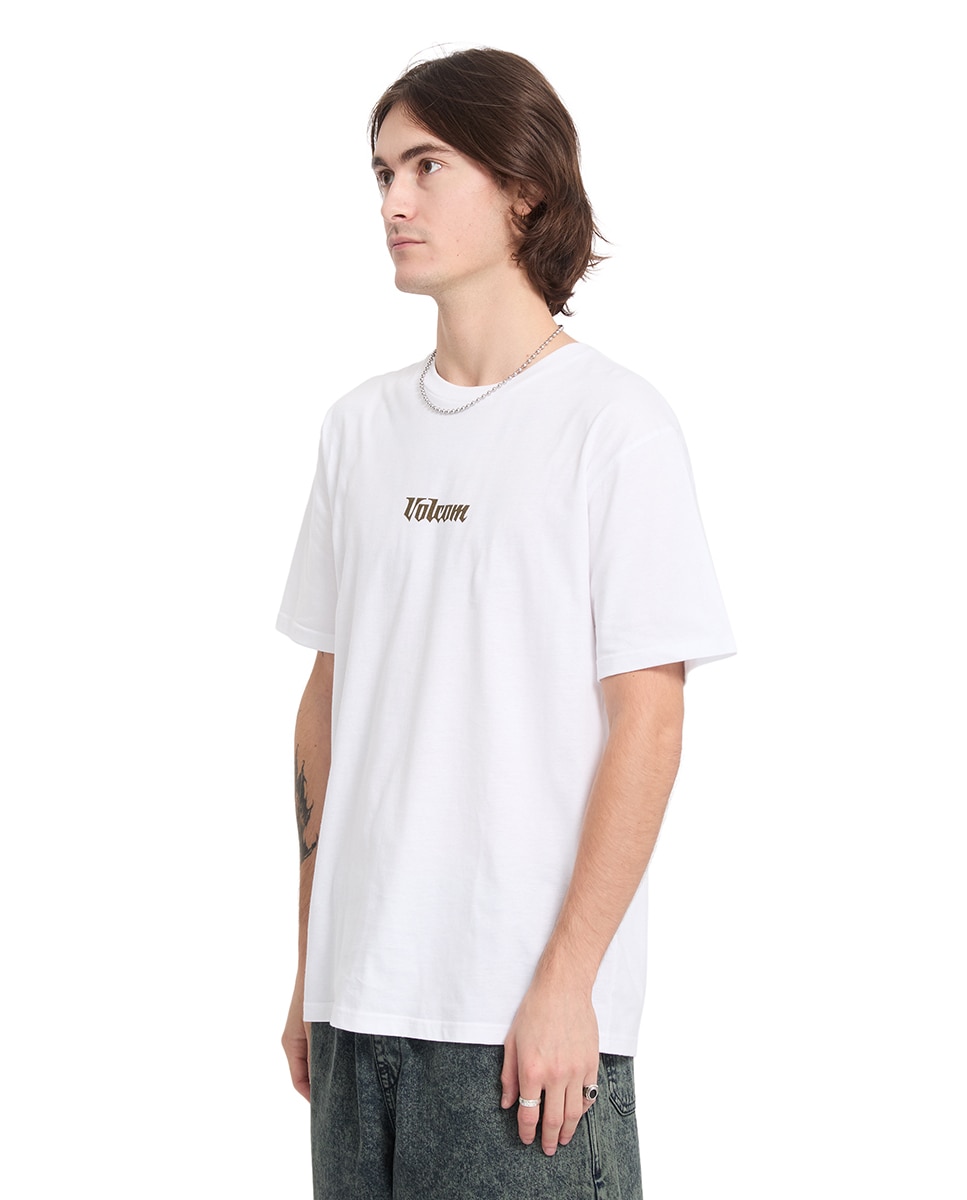 Imagen 4 de Camiseta de hombre de manga corta y cuello redondo - Volcom - Blanco Blanco