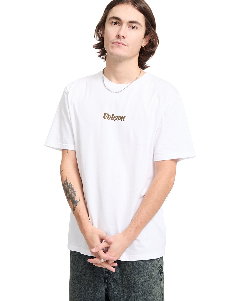 Imagen 5 de Camiseta de hombre de manga corta y cuello redondo - Volcom - Blanco Blanco