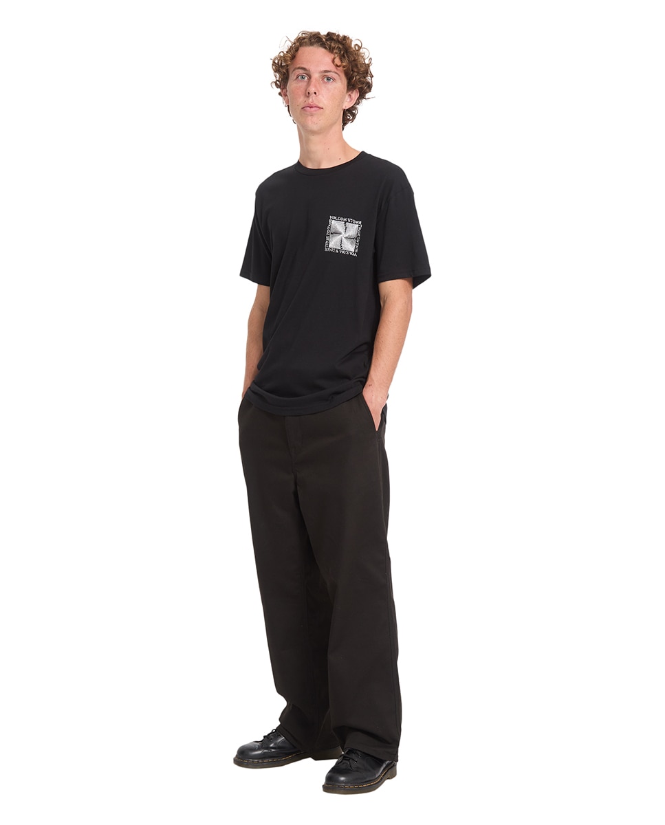Imagen 3 de Camiseta de hombre de manga corta y cuello redondo - Volcom - Negro Negro