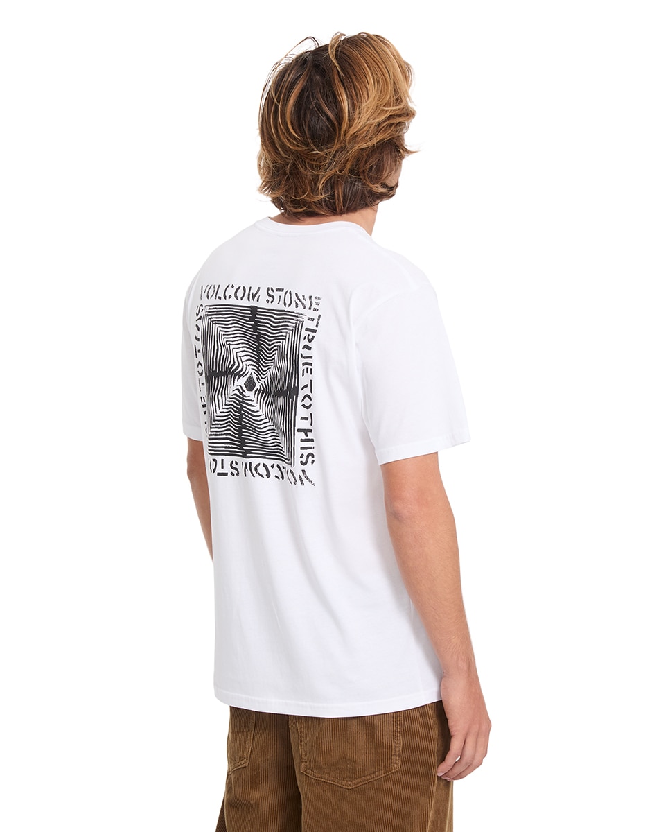 Imagen 2 de Camiseta de hombre de manga corta y cuello redondo - Volcom - Blanco Blanco