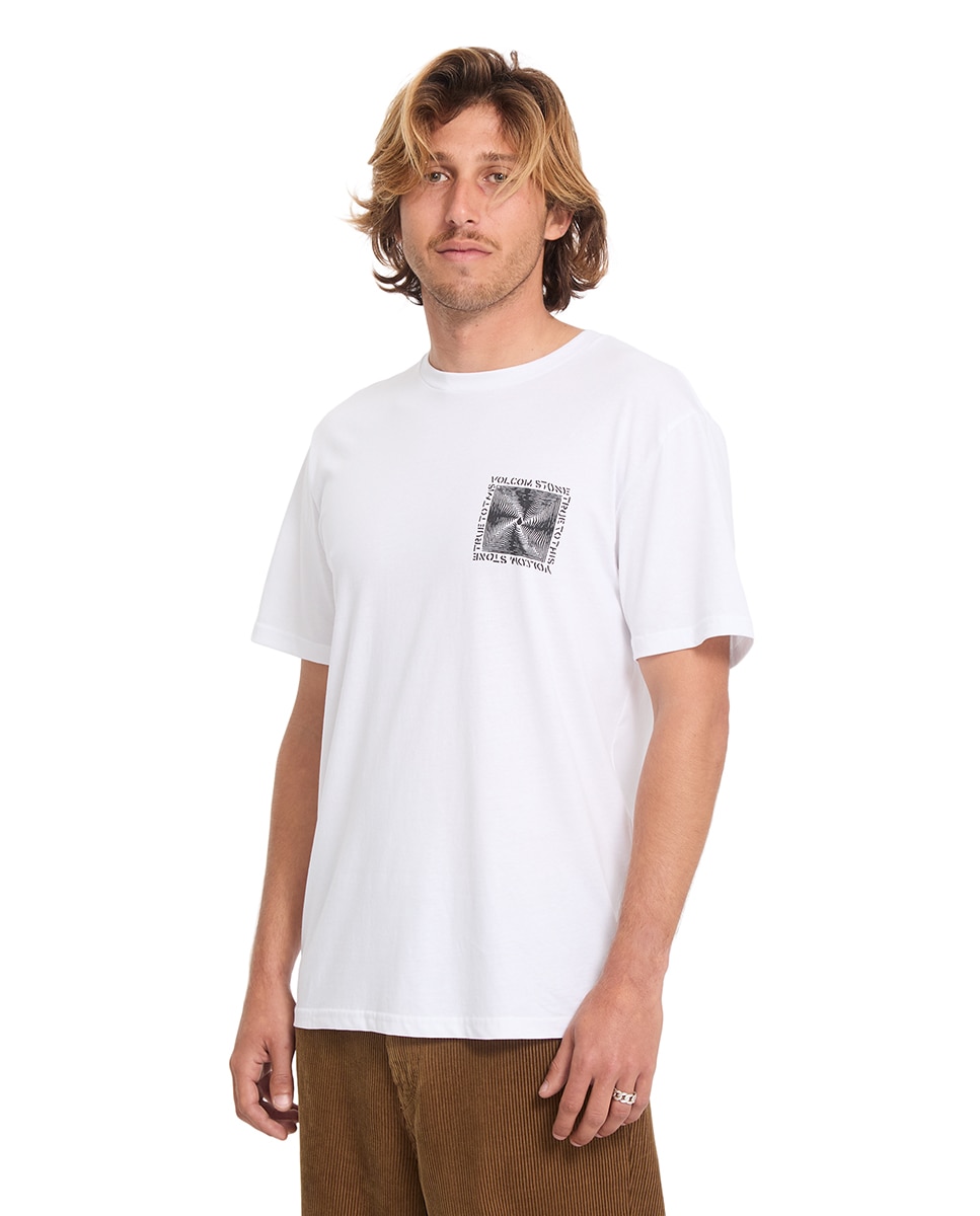 Imagen 4 de Camiseta de hombre de manga corta y cuello redondo - Volcom - Blanco Blanco
