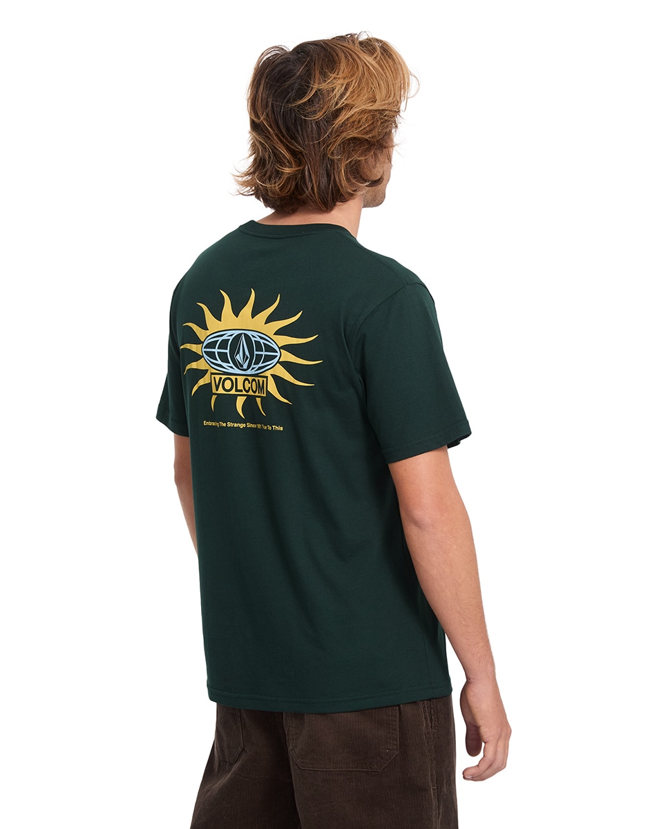 Imagen 2 de Camiseta de hombre de manga corta y cuello redondo - Volcom - Verde oscuro Verde oscuro