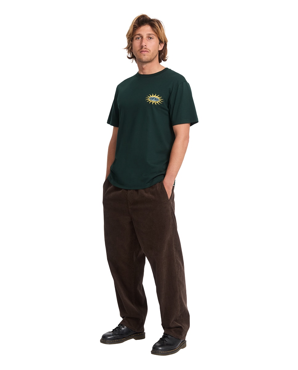 Imagen 5 de Camiseta de hombre de manga corta y cuello redondo - Volcom - Verde oscuro Verde oscuro