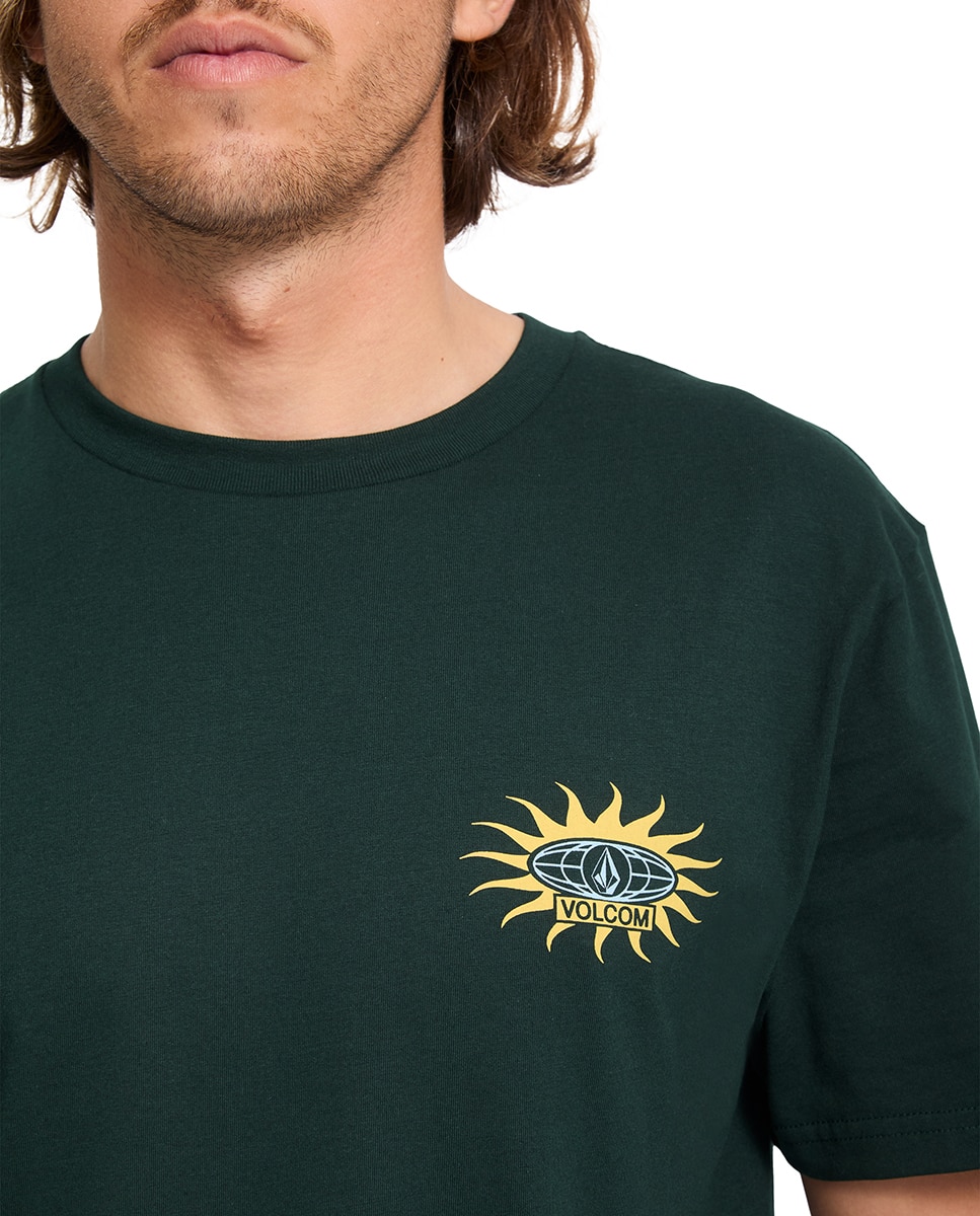 Imagen 6 de Camiseta de hombre de manga corta y cuello redondo - Volcom - Verde oscuro Verde oscuro