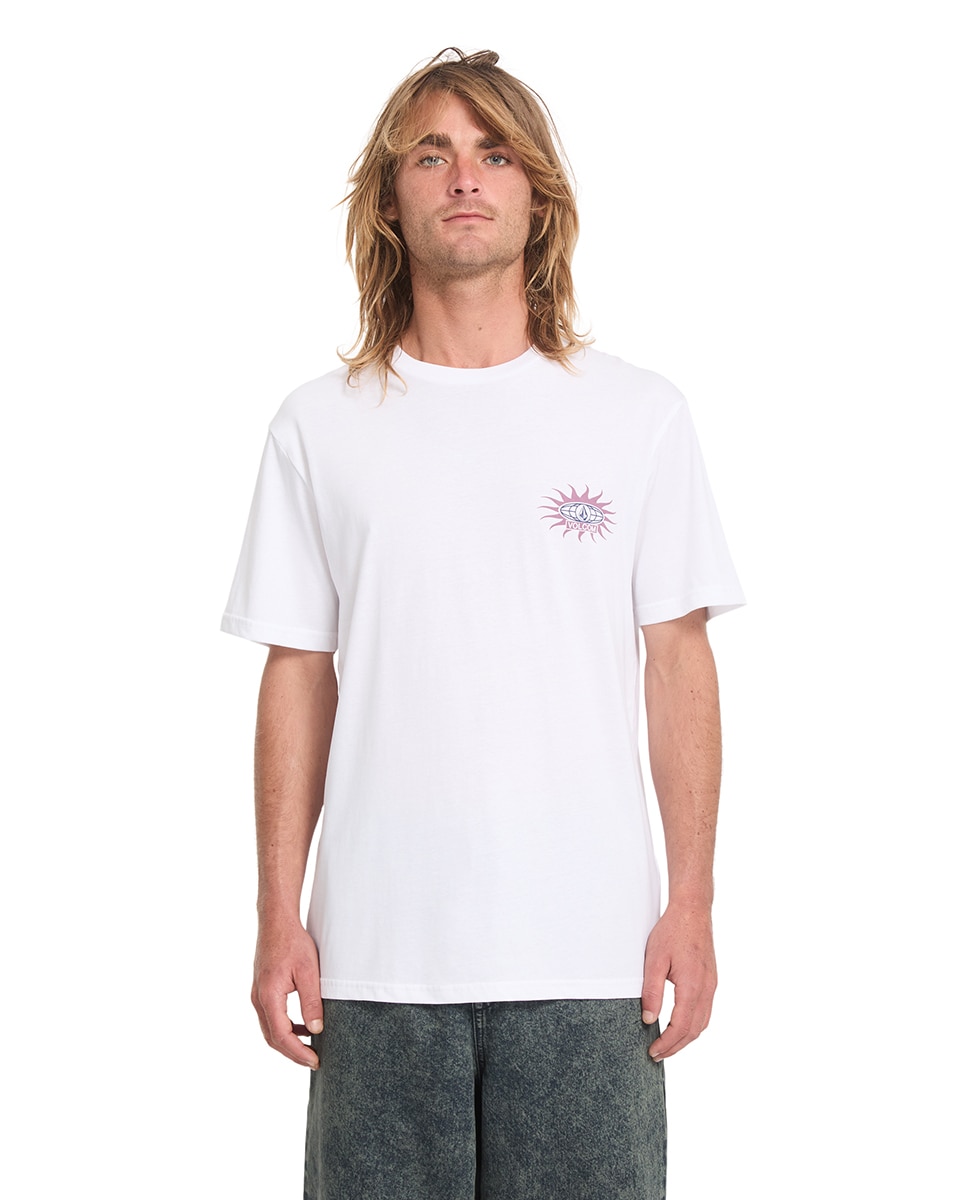 Imagen 1 de Camiseta de hombre de manga corta y cuello redondo - Volcom - Blanco Blanco
