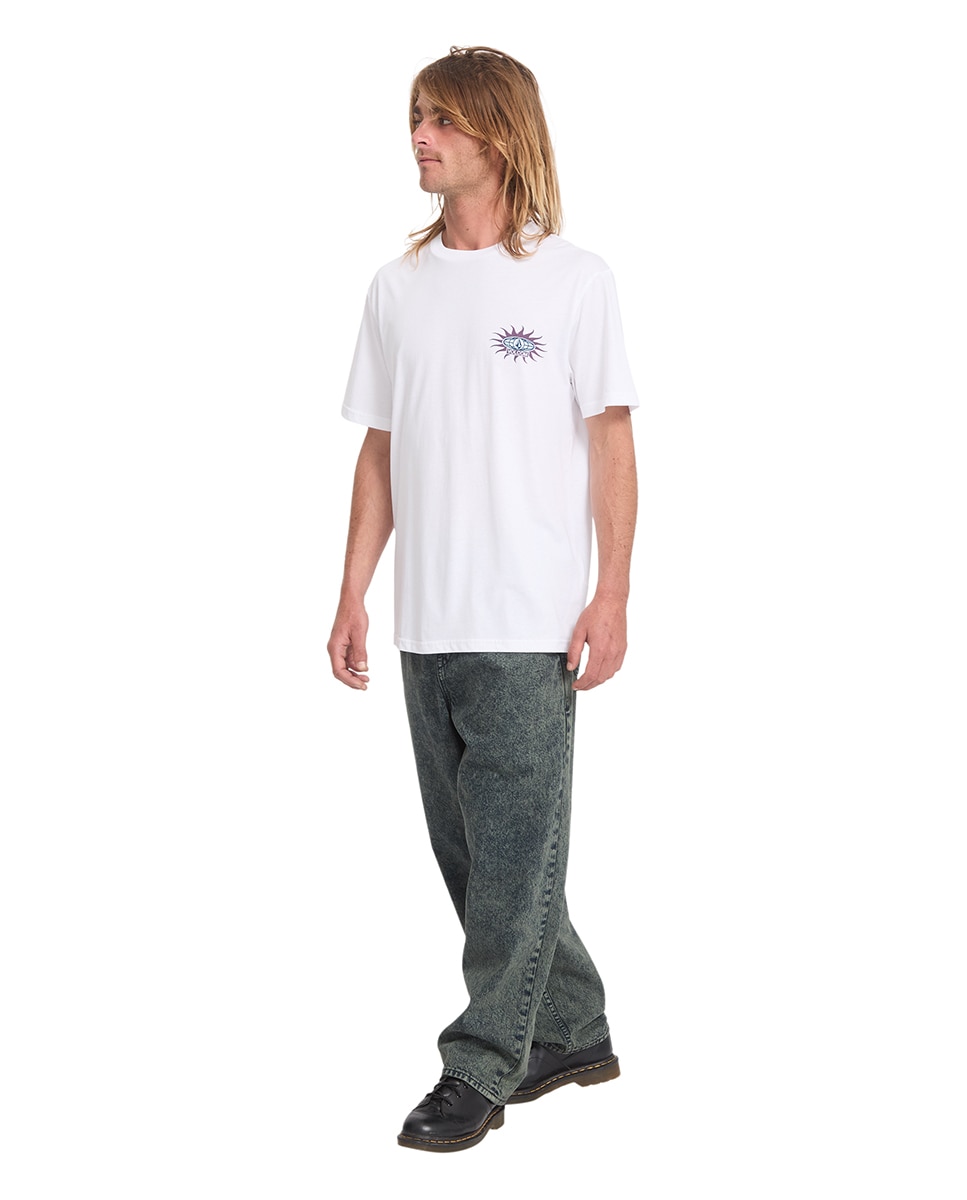 Imagen 5 de Camiseta de hombre de manga corta y cuello redondo - Volcom - Blanco Blanco