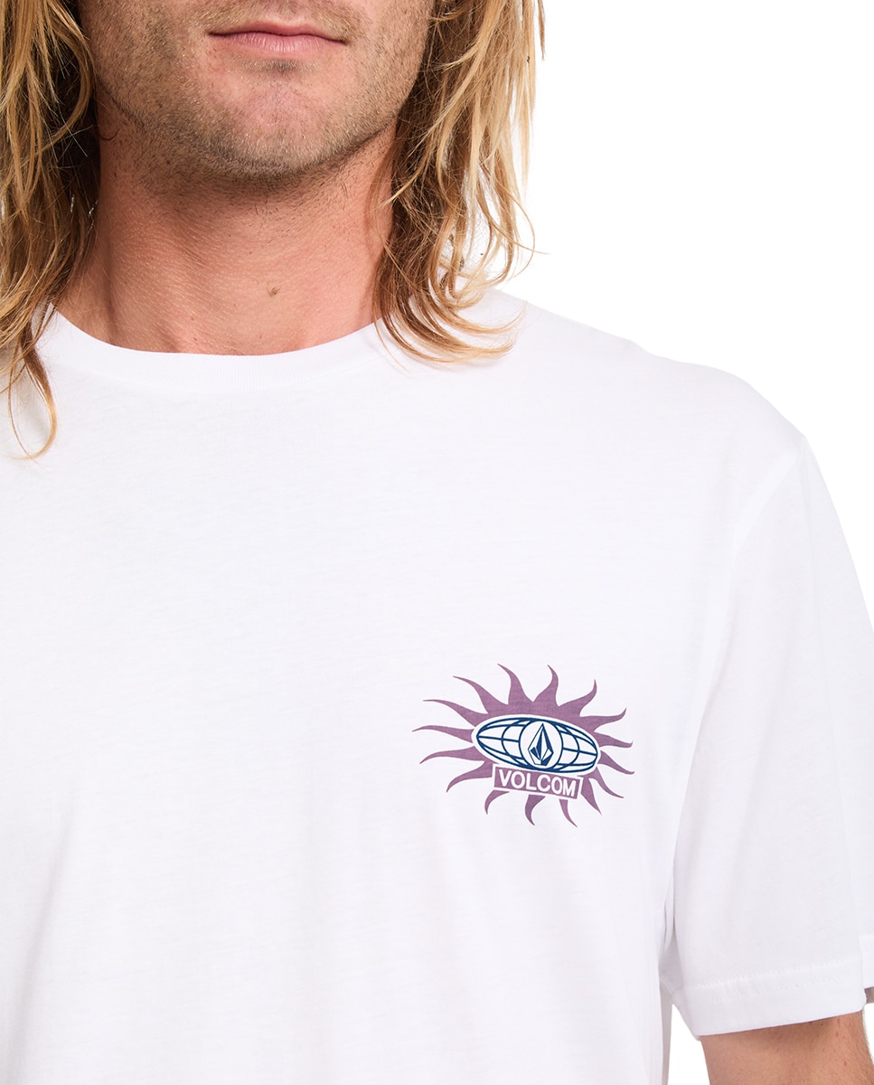 Imagen 6 de Camiseta de hombre de manga corta y cuello redondo - Volcom - Blanco Blanco