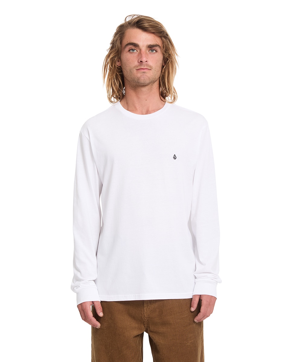 Imagen 1 de Camiseta de hombre de manga larga y cuello redondo - Volcom - Blanco Blanco