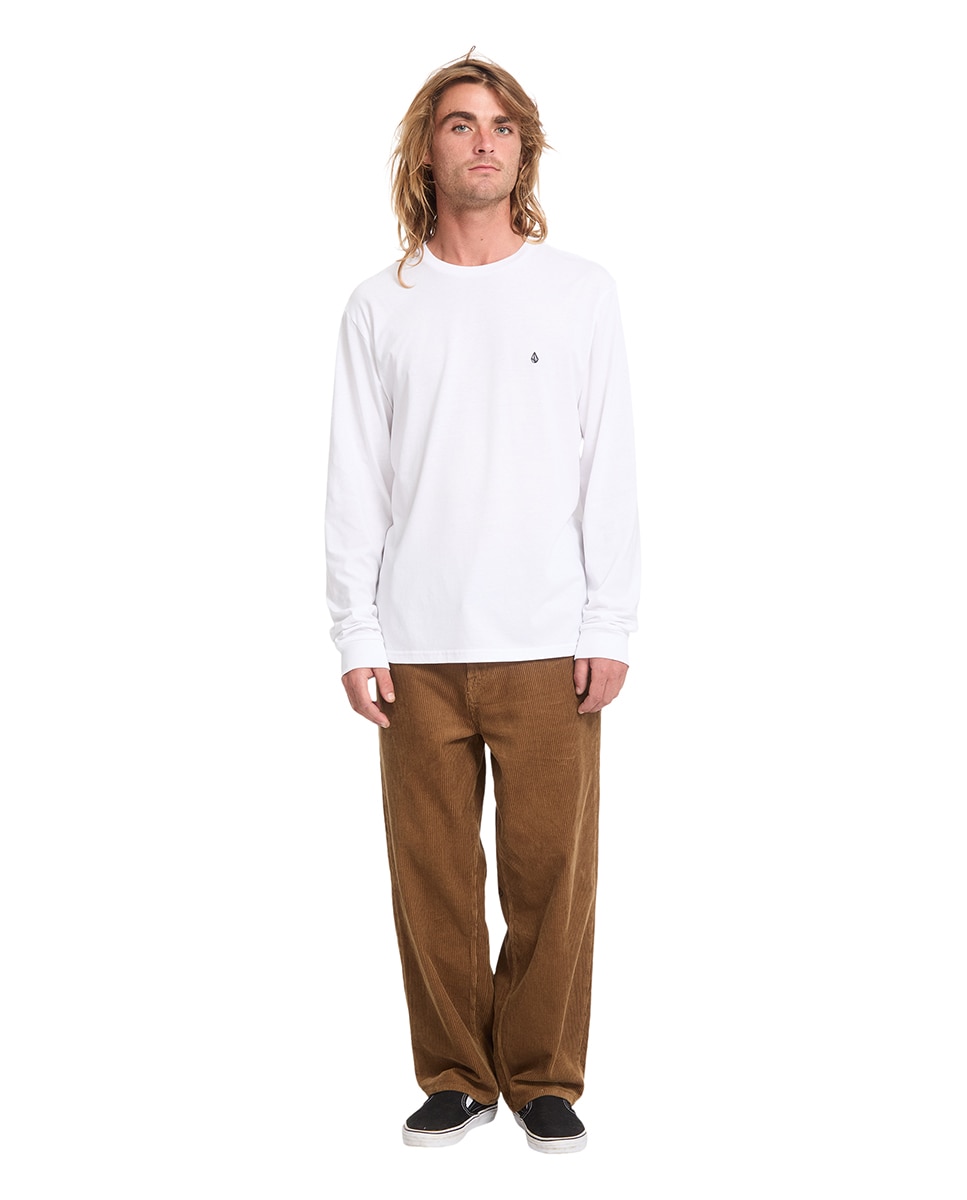 Imagen 3 de Camiseta de hombre de manga larga y cuello redondo - Volcom - Blanco Blanco