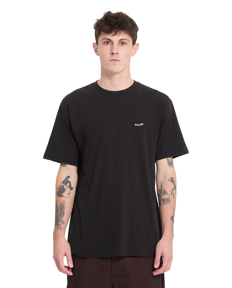 Imagen 1 de Camiseta de hombre de manga corta y cuello redondo - Volcom - Negro Negro