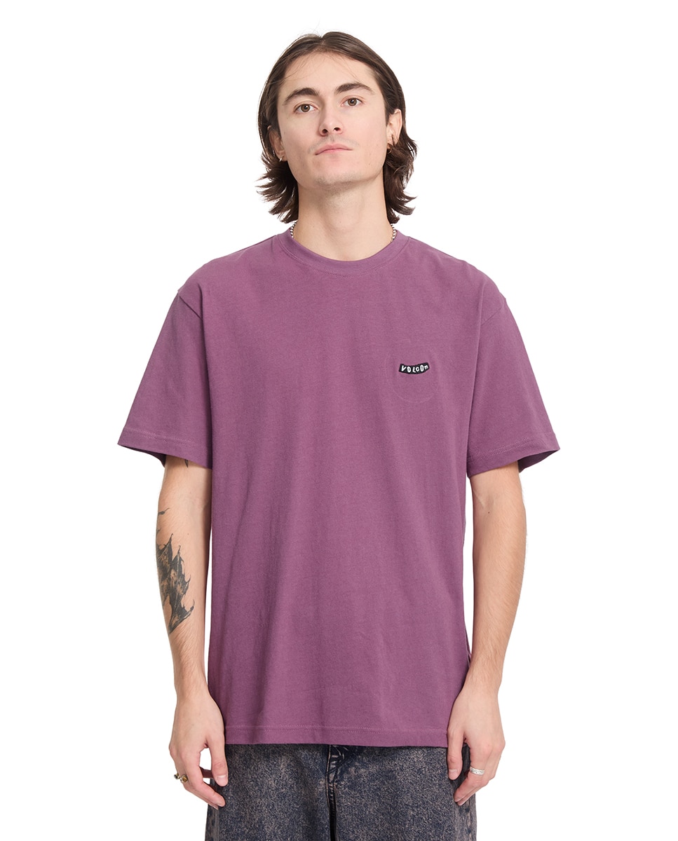 Imagen 1 de Camiseta de hombre de manga corta y cuello redondo Purpura