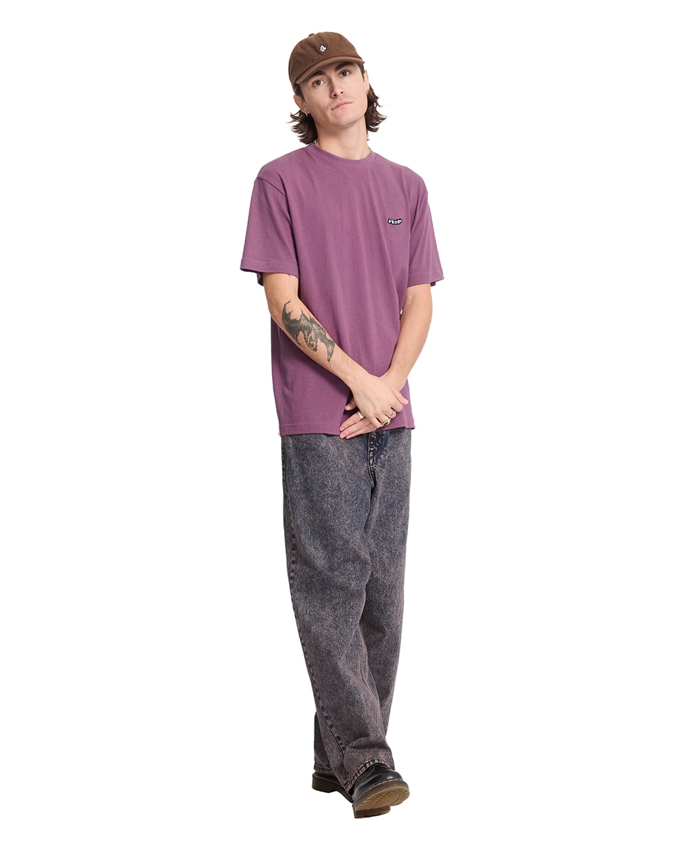 Imagen 3 de Camiseta de hombre de manga corta y cuello redondo - Volcom - Purpura Purpura