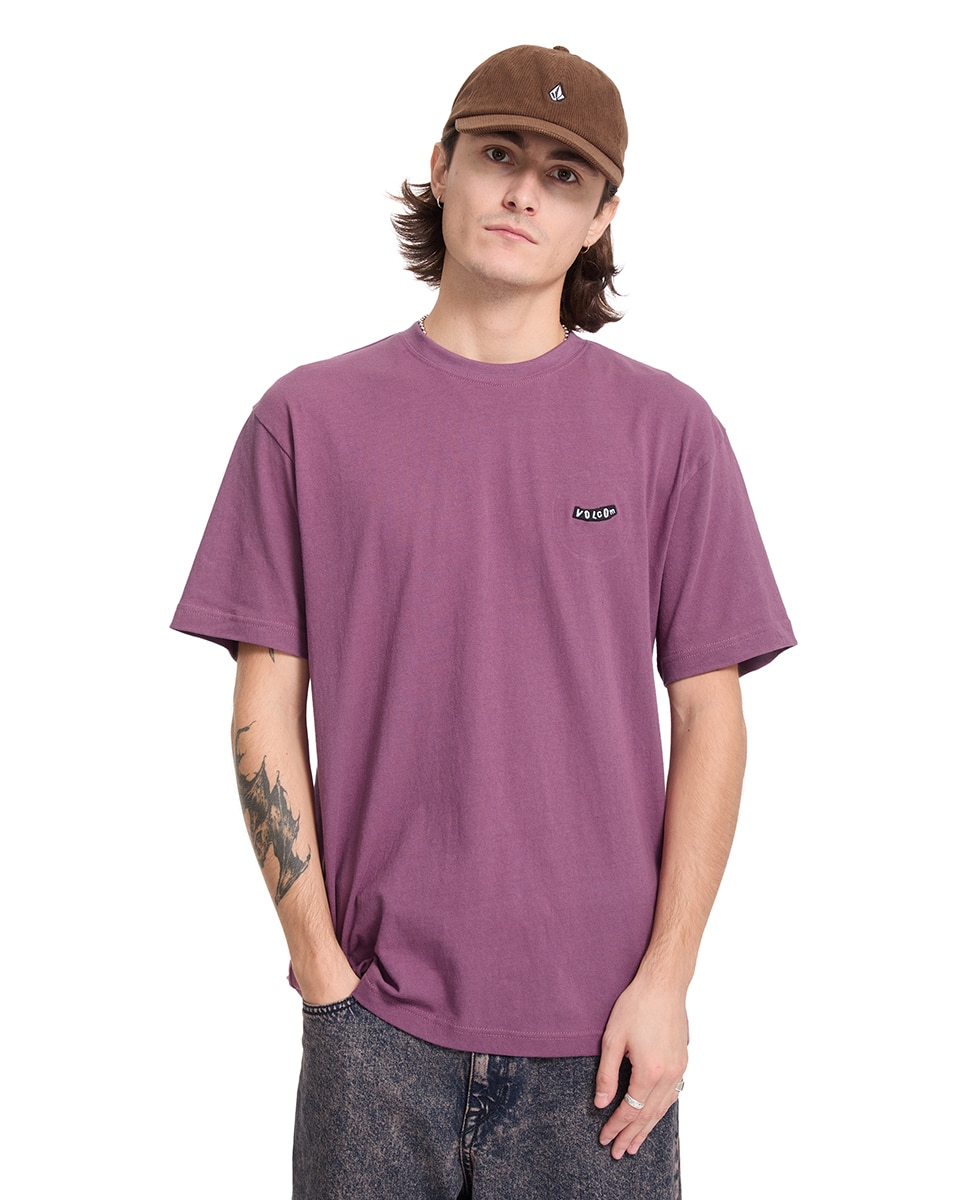 Imagen 5 de Camiseta de hombre de manga corta y cuello redondo - Volcom - Purpura Purpura