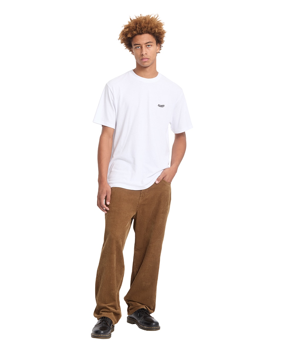 Imagen 3 de Camiseta de hombre de manga corta y cuello redondo - Volcom - Blanco Blanco