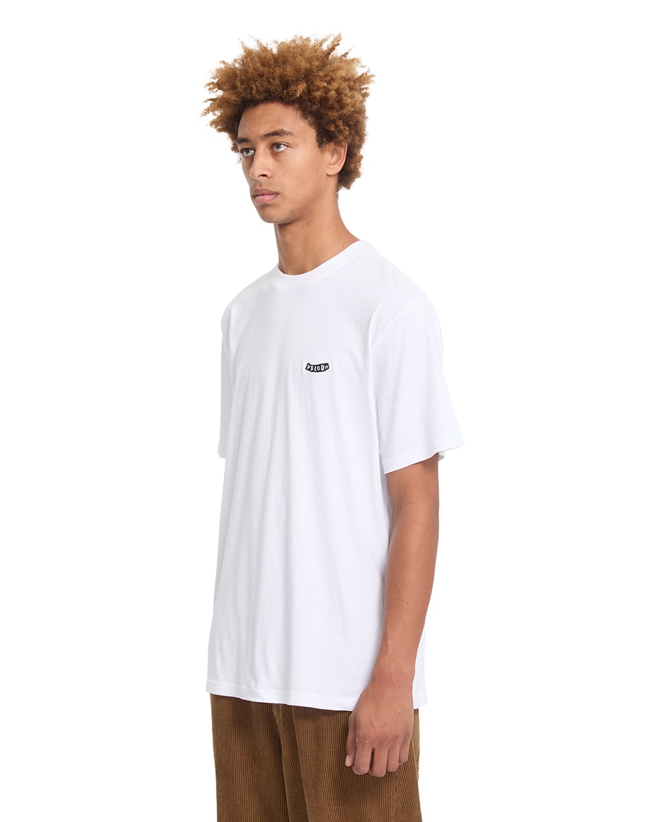 Imagen 4 de Camiseta de hombre de manga corta y cuello redondo - Volcom - Blanco Blanco