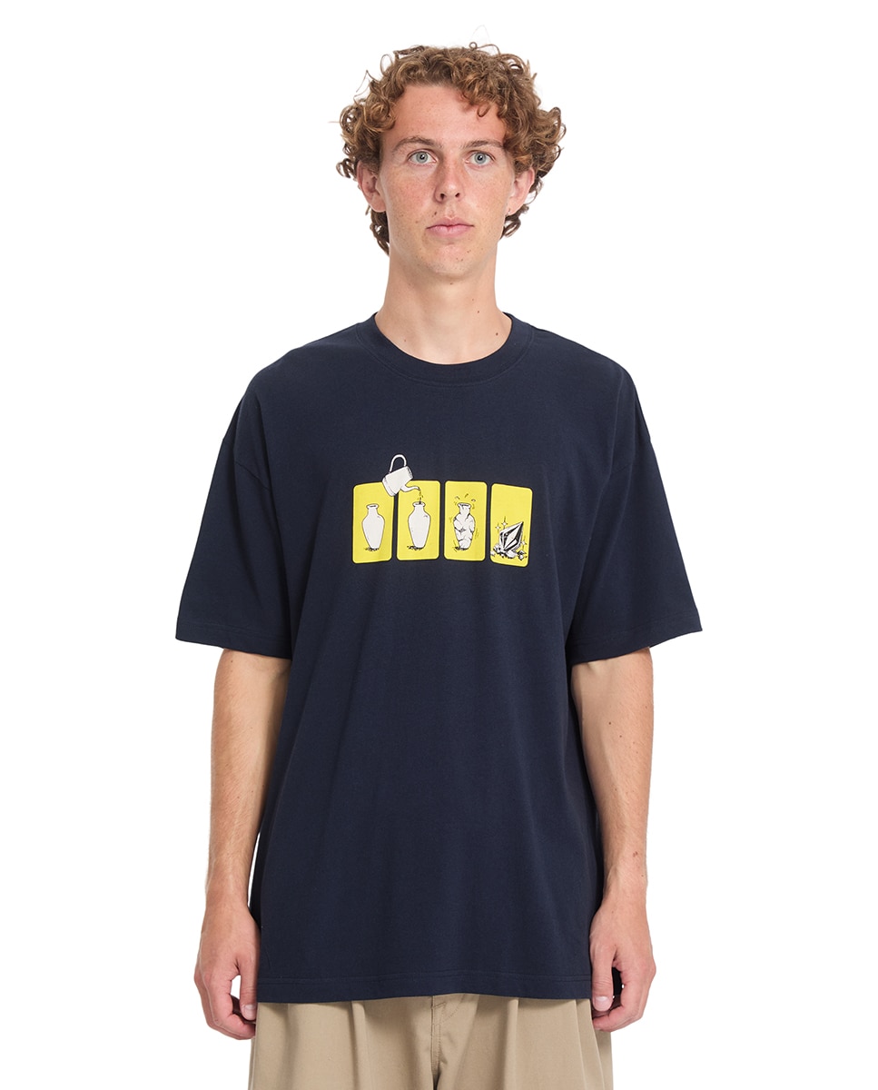 Imagen 1 de Camiseta de hombre de manga corta y cuello redondo Azul marino