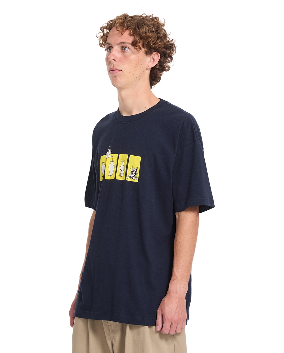 Imagen 4 de Camiseta de hombre de manga corta y cuello redondo - Volcom - Azul marino Azul marino