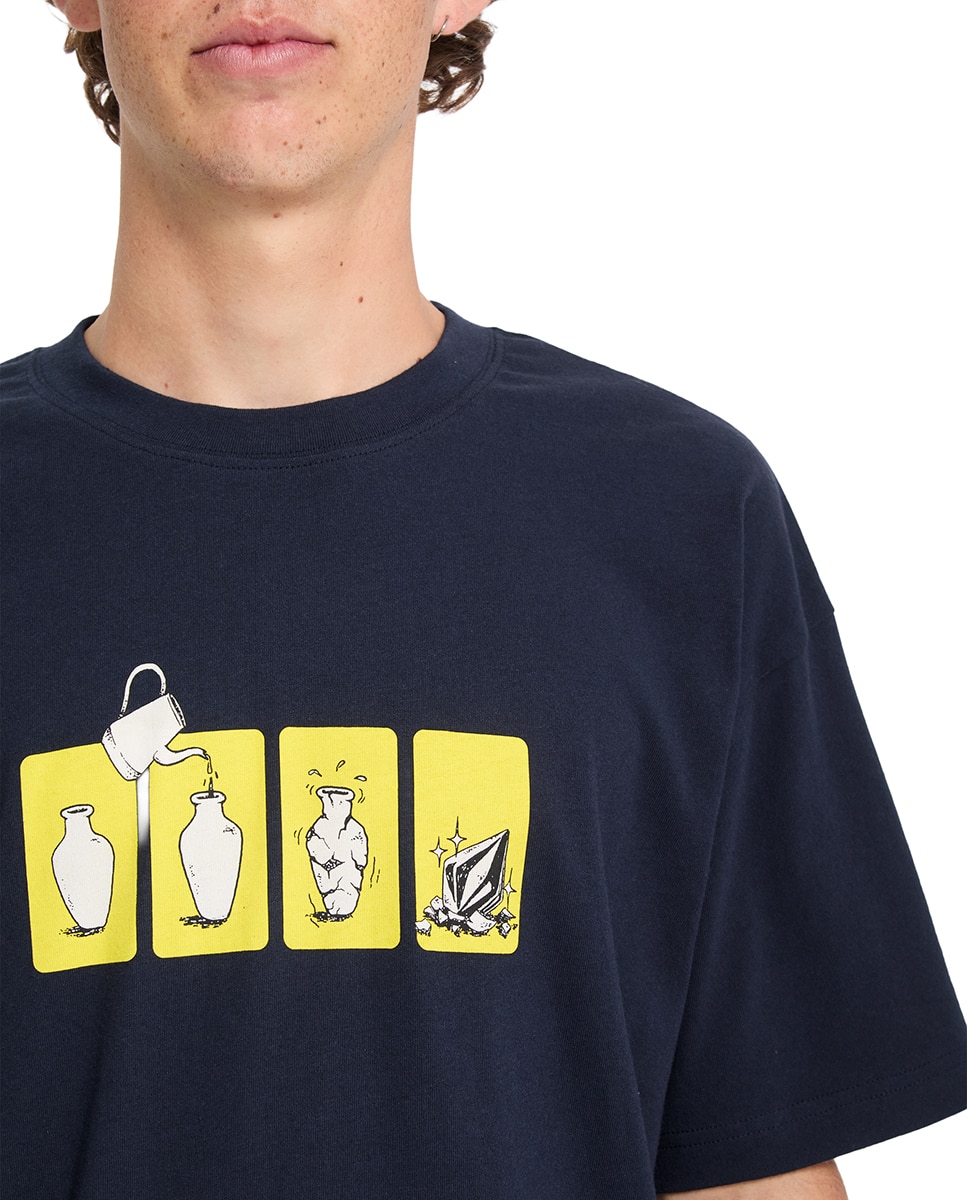 Imagen 6 de Camiseta de hombre de manga corta y cuello redondo - Volcom - Azul marino Azul marino