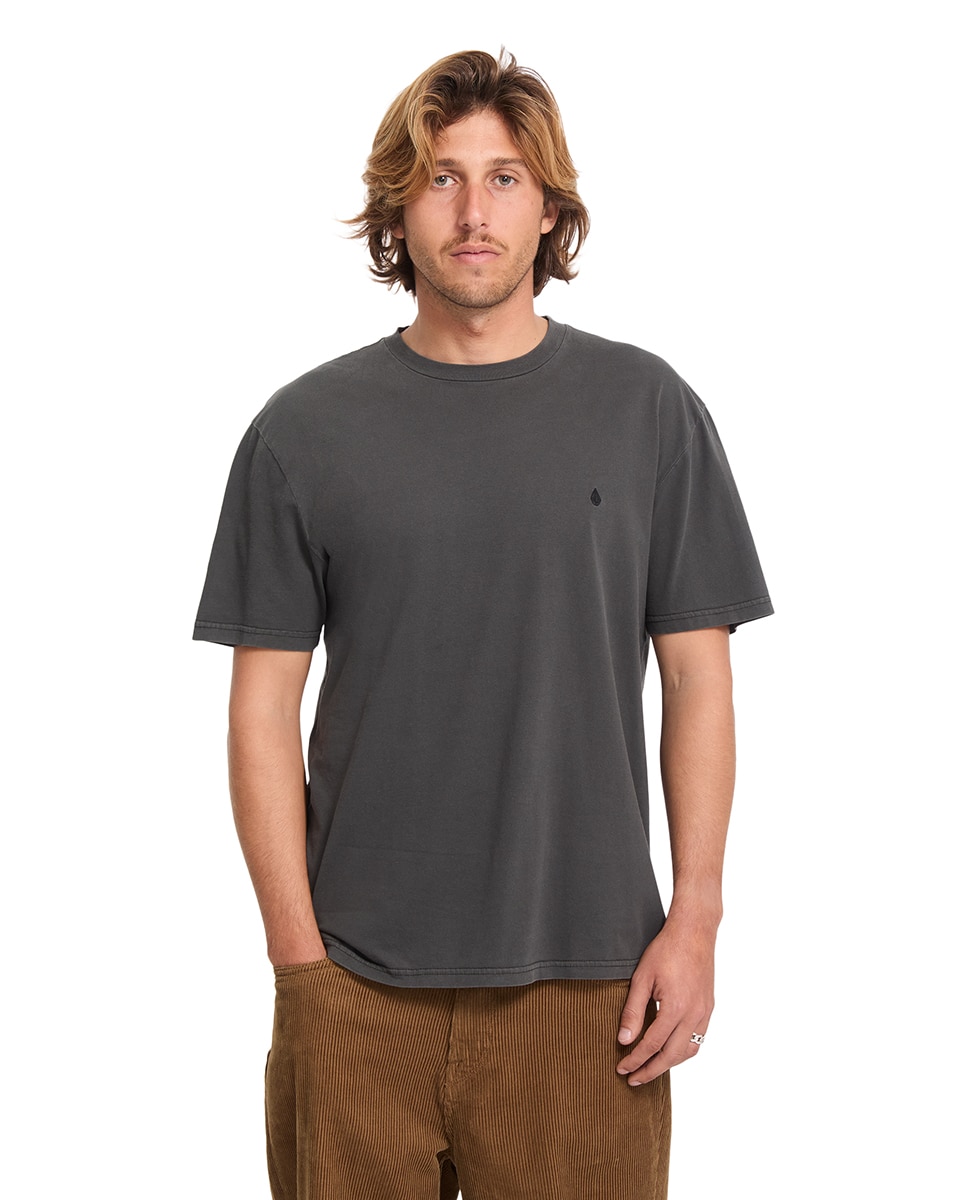 Imagen 1 de Camiseta de hombre de manga corta y cuello redondo - Volcom - Negro Negro