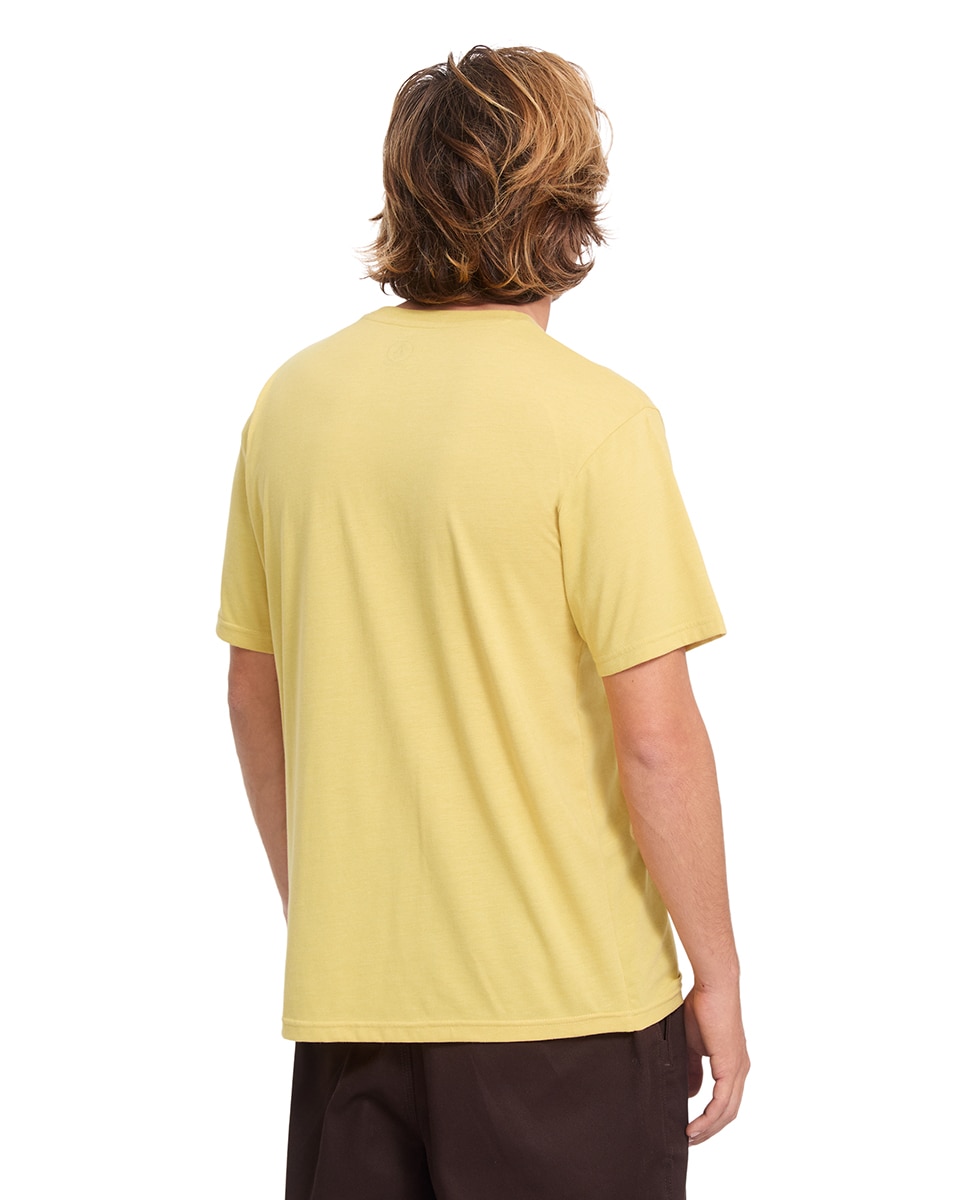 Imagen 2 de Camiseta de hombre de manga corta y cuello redondo - Volcom - Mostaza Mostaza