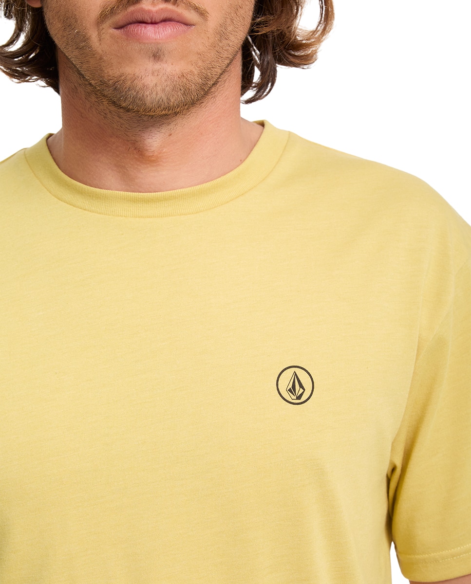 Imagen 6 de Camiseta de hombre de manga corta y cuello redondo - Volcom - Mostaza Mostaza
