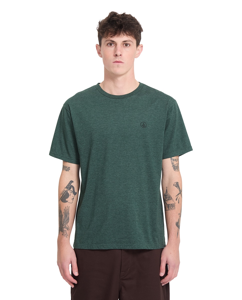 Imagen 1 de Camiseta de hombre de manga corta y cuello redondo - Volcom - Verde oscuro Verde oscuro