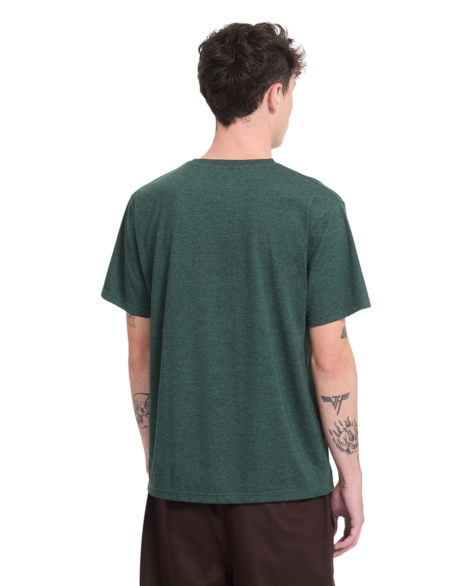 Imagen 2 de Camiseta de hombre de manga corta y cuello redondo - Volcom - Verde oscuro Verde oscuro