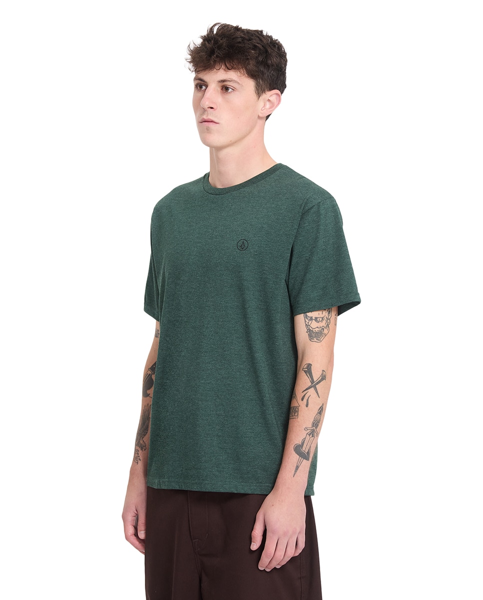 Imagen 4 de Camiseta de hombre de manga corta y cuello redondo - Volcom - Verde oscuro Verde oscuro