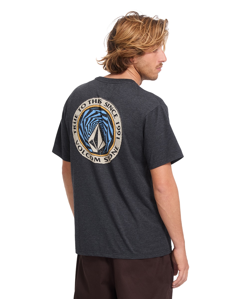 Imagen 2 de Camiseta de hombre de manga corta y cuello redondo - Volcom - Gris oscuro Gris oscuro