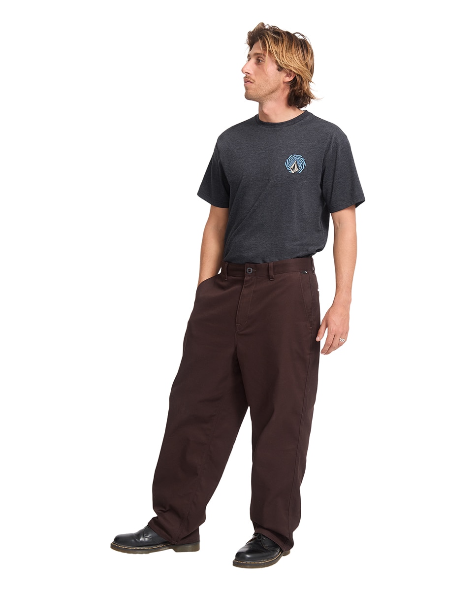 Imagen 3 de Camiseta de hombre de manga corta y cuello redondo - Volcom - Gris oscuro Gris oscuro