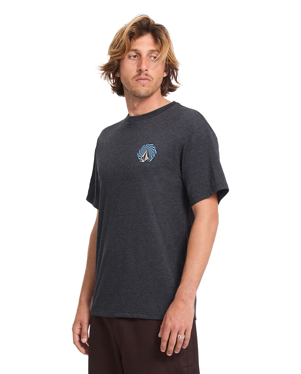 Imagen 4 de Camiseta de hombre de manga corta y cuello redondo - Volcom - Gris oscuro Gris oscuro
