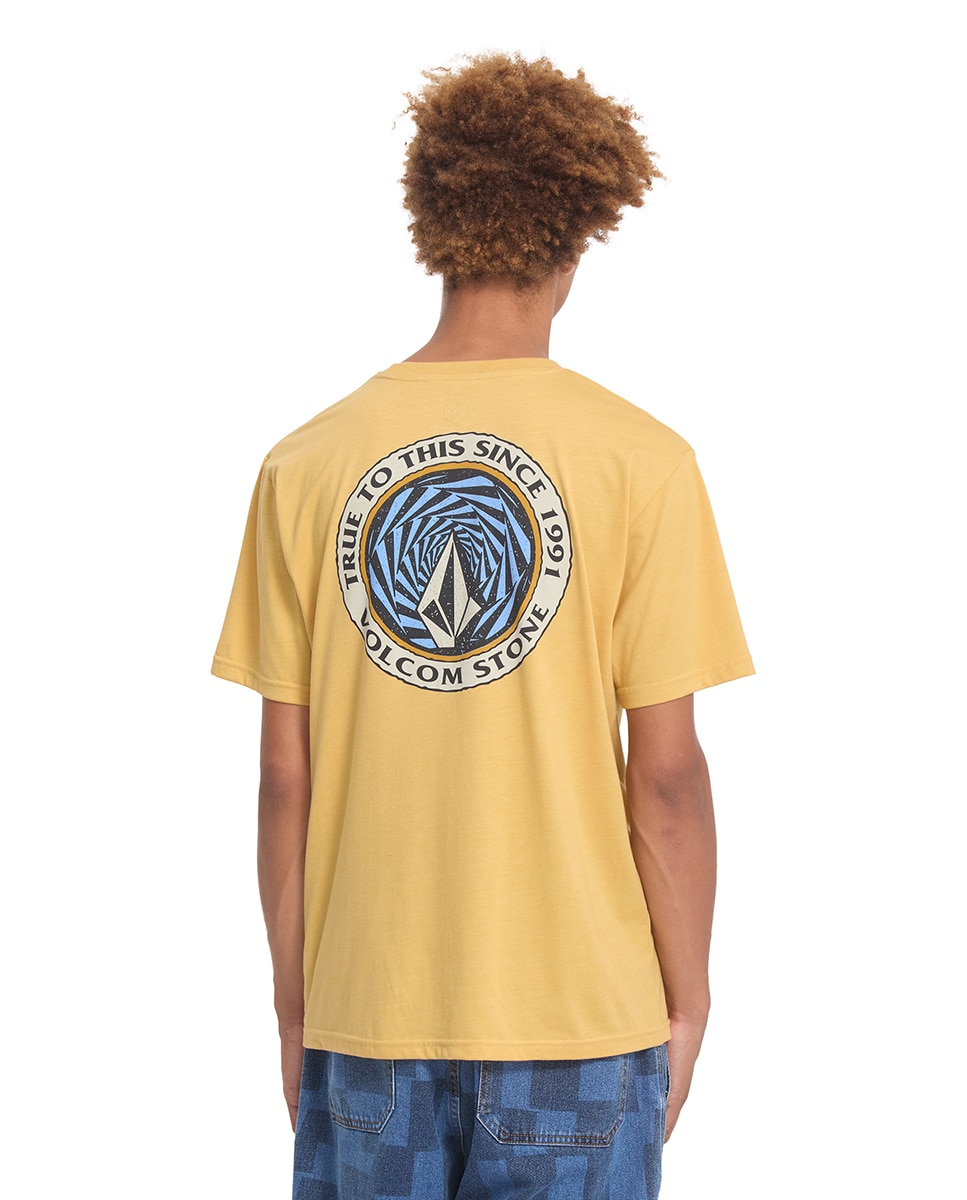 Imagen 2 de Camiseta de hombre de manga corta y cuello redondo - Volcom - Mostaza Mostaza