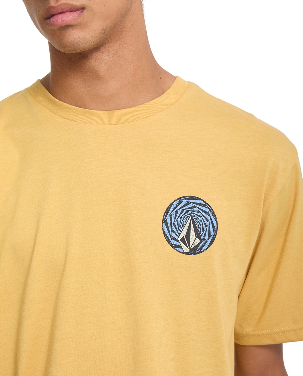 Imagen 6 de Camiseta de hombre de manga corta y cuello redondo - Volcom - Mostaza Mostaza