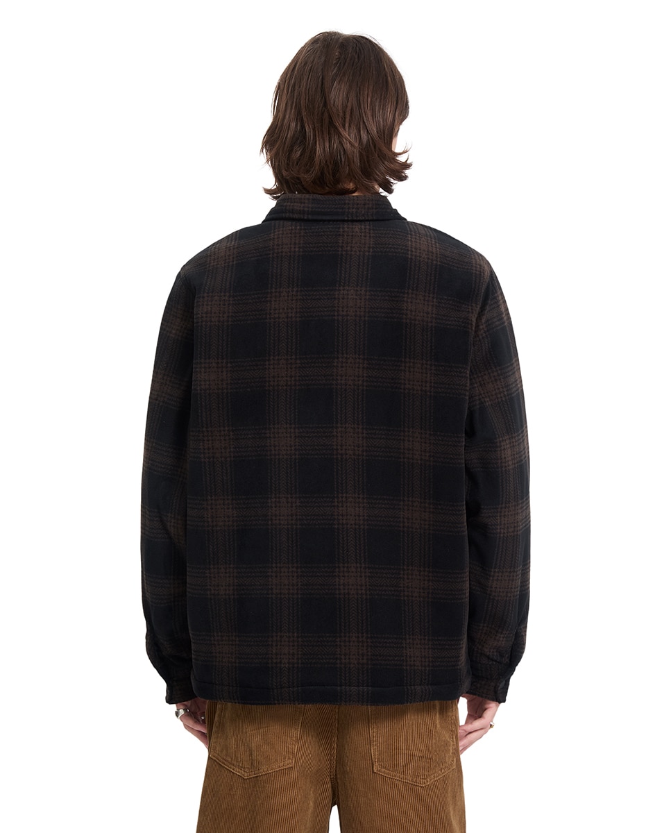 Imagen 2 de Sobrecamisa de hombre con corte clásico y estampado a cuadros - Volcom - Marrón chocolate Marrón chocolate