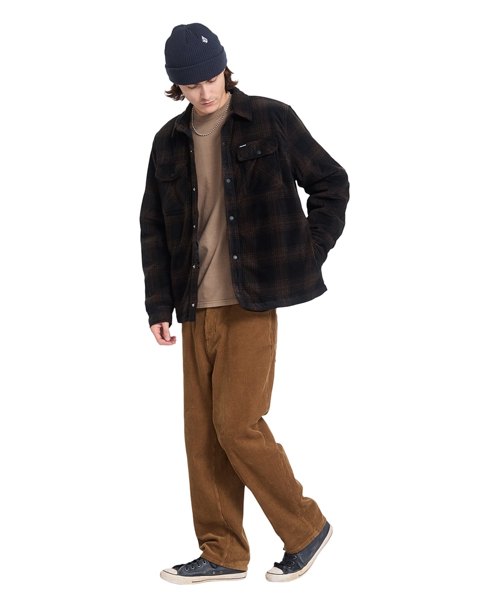 Imagen 5 de Sobrecamisa de hombre con corte clásico y estampado a cuadros - Volcom - Marrón chocolate Marrón chocolate