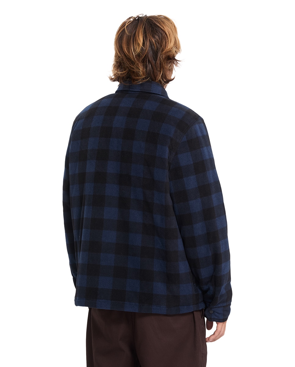 Imagen 2 de Sobrecamisa de hombre con corte clásico y estampado a cuadros - Volcom - Azul marino Azul marino
