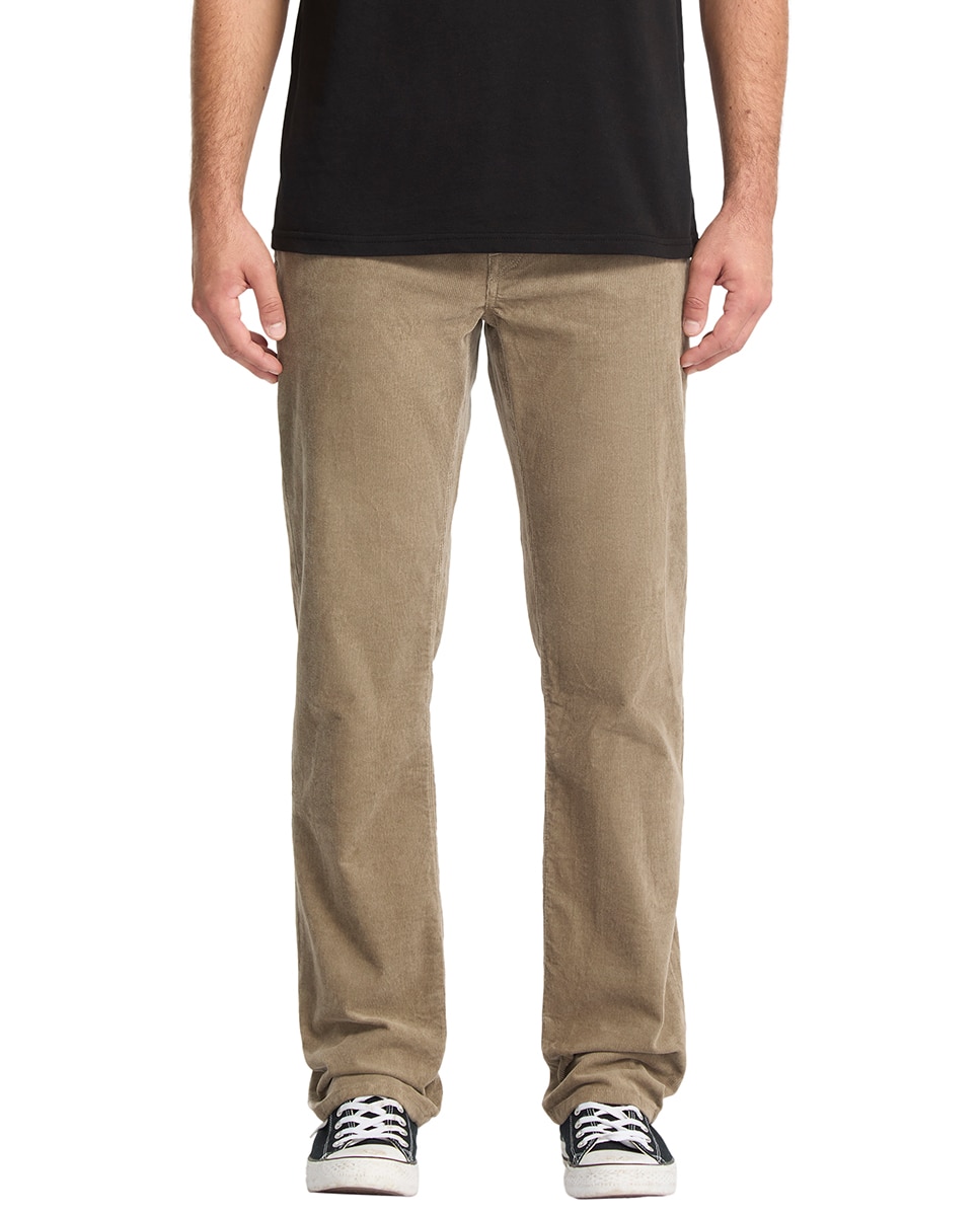 Imagen 1 de Pantalón de pana de hombre con corte regular y cinco bolsillos - Volcom - Marrón claro Marrón claro