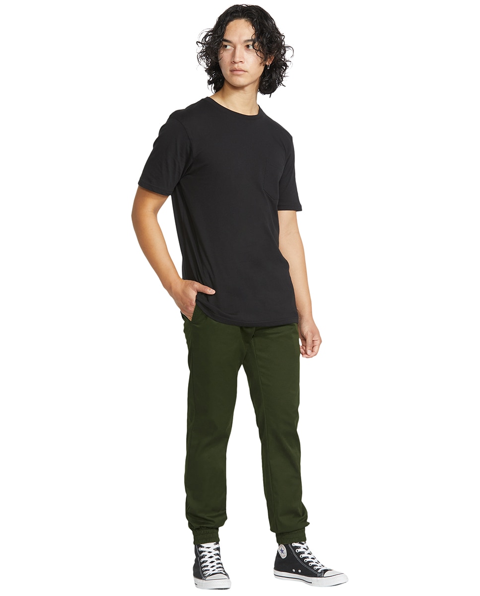 Imagen 3 de Jogger de hombre con corte slim y cintura elástica - Volcom - Verde Verde