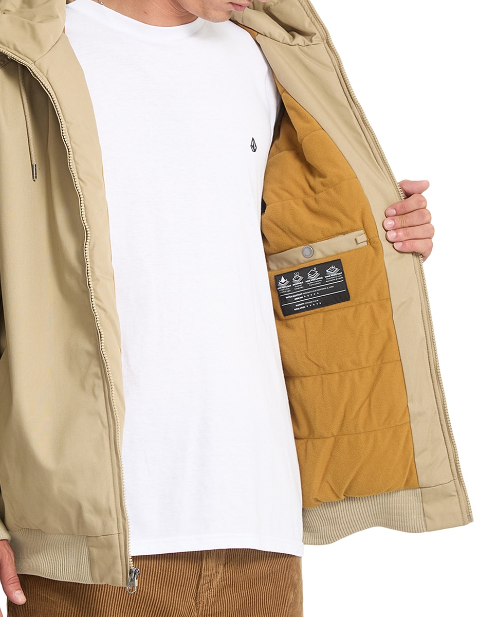 Imagen 5 de Parka de hombre con capucha y corte normal - Volcom - Kaki Kaki