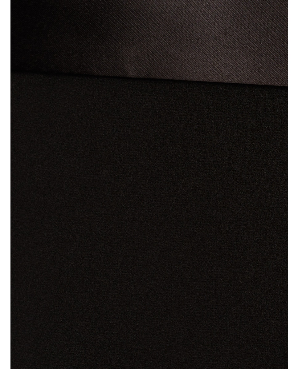 Vestido midi con escote cruzado, lazada y manga larga - Adrianna Papell - Negro Negro-4