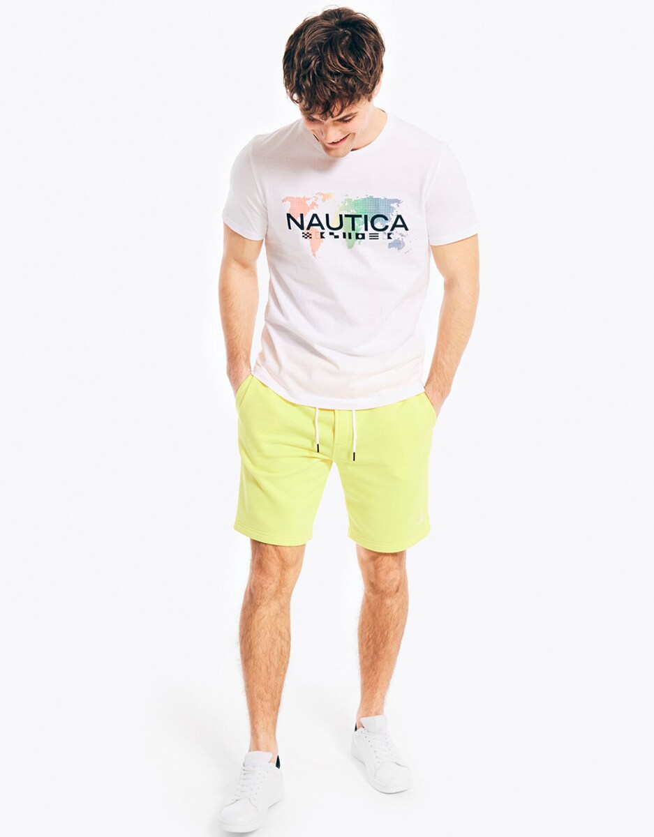 camisa blanca manga corta hombre