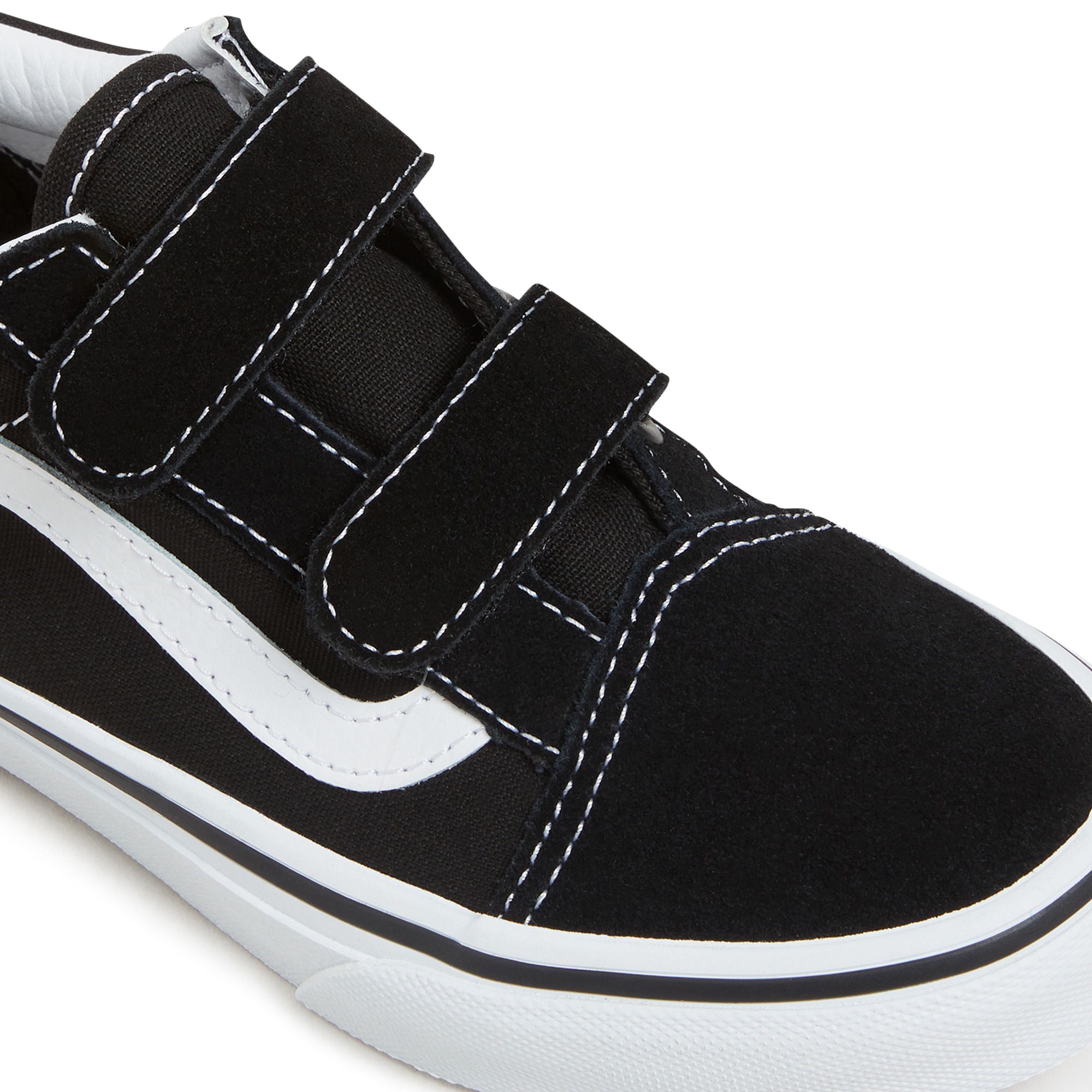 Zapatilla casual de niños Old Skool Velcro Vans - Negro / Blanco Negro / Blanco-4